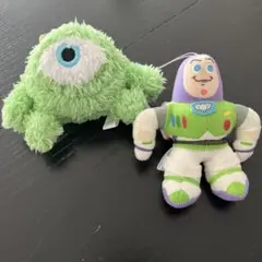 マイク・ワゾウスキとバズ・ライトイヤー マスコットキーホルダー
