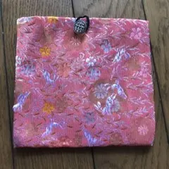 【新品未使用】ハンドメイド　花柄ピンク系　和装小物　ポーチ