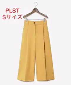 未使用＊ブランド定番 PLST＊上品&美脚＊リネンブレンドワイドパンツ#02