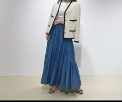 アルアバイル　ルルウィルビー デニムギャザーティアードスカートのサムネイル