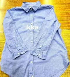 ikka 綿、麻シャツ　Mのサムネイル