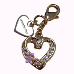 【新品】Samantha Veg チャーム　ハート　フラワー ゴールド　ストーン