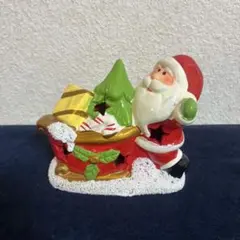 サンタクロース　クリスマスツリーランプ置物