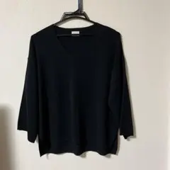 URBAN RESEARCH DOORS ブラック Vネック セーター
