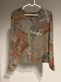 SALE 古着総柄 長袖シャツ トップス