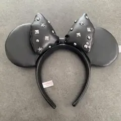 【大特価】ミニー　スタッズ　ヘアカチューシャ　合皮かっこいいデザイン！
