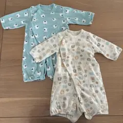 長袖 ロンパース 2wayオール 3枚 サイズ50〜60