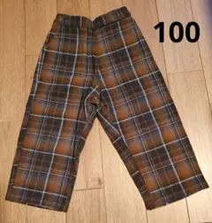 GREEN LABEL RELAXING チェック柄長ズボン 100