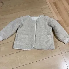 ボア素材ジャケット クリーム色