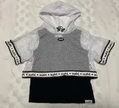 X-girl Stages ロゴラインメッシュパーカー タンクトップ セット