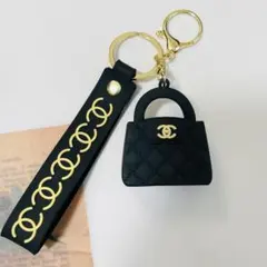 ♡シャネル♡ミニバッグキーホルダー ノベルティ チャーム 黒