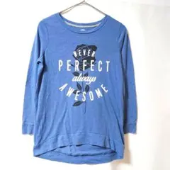 オールドネイビー 長袖Tシャツ キッズL 140 150 ブルー ロゴ