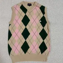 パーリーゲイツ コットン ニット ベスト 4 ベージュ ゴルフ ウェア