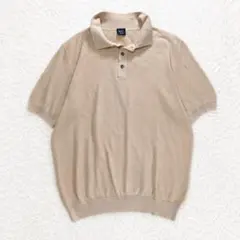 ☆リネン混合 Lサイズ☆ A.P.C ニット ポロシャツ 半袖 ベージュ 