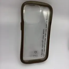 iPhone13Pro　iFace 透明ハードケース グリーン　インナーシート