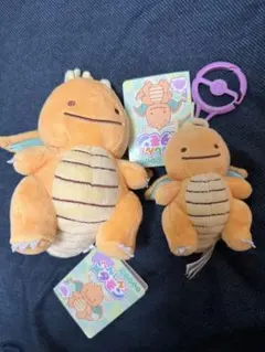即完売】 へんしん！メタモン マスコット ぬいぐるみ カイリュー 2点