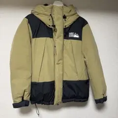 FIRST DOWN ダウンジャケット SMALL カーキ・ブラック