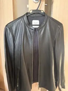 UNITED TOKYO ブラックレザーシングルライダースジャケット