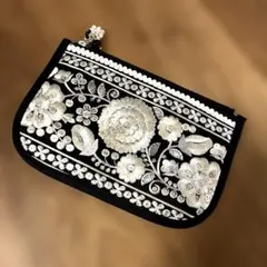NO.458☻ インド刺繍リボンポーチ