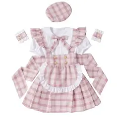 クリアストーン コスプレ スカートセットアップ ピンク