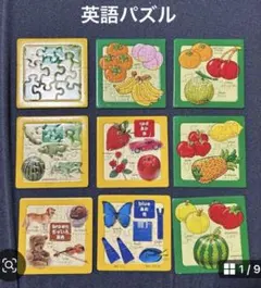 英語パズル 知育玩具 色と名前の学習 9枚セット