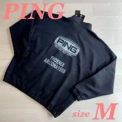 新品】PING ハニカム メッシュ ブルゾン レディース S 黒 ゴルフ