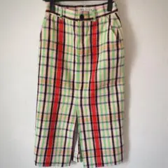 【ZARA】チェック柄ミディ丈スカート