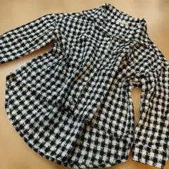 ems　黒と白　ツイードジャケット