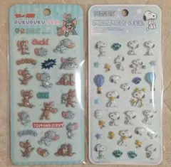 さ*た様 ぷくぷくシール トムとジェリー スヌーピー キャラクター シール トム