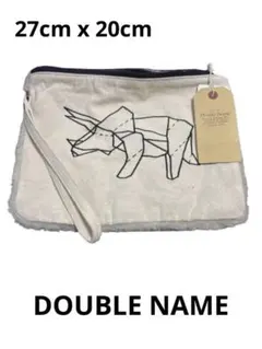 【新品】DOUBLE NAME ボアバッグ 恐竜 トリケラトプス