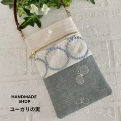 ミナペルホネン スマホゆったりポシェット タンバリン 伊勢丹限定