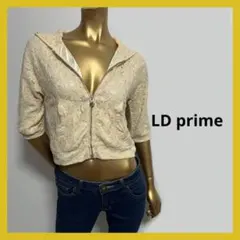 【5719】LD prime レース ショート丈 パーカー M ベージュのサムネイル