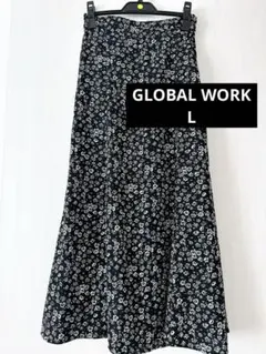 花柄　マーメイドスカート　グローバルワーク