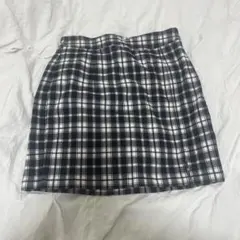 チェック柄　タイトスカート　台形スカート