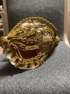 法螺貝 ホラ貝 約38cm 重量1276g(紐込) 山伏 修験道 魔除け 現状品
