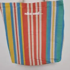 niko and ... ストライプトートバッグ