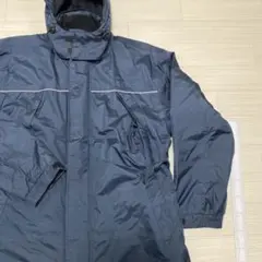 ネイビー ワークジャンパー ＊３Ｌ＊フード付き