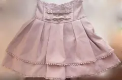 LIZLISA 2連リボンベルトスカパン ピンク