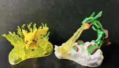 希少品　ザ•ポケモンバトル　ピカチュウ レックウザ フィギュア2体セット