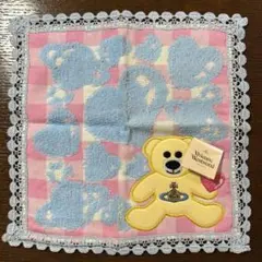 未使用 Vivienne Westwood クマ柄 タオルハンカチ 希少デザイン
