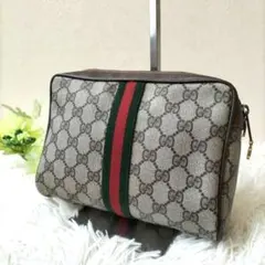 ✨訳あり✨GUCCI シェリーライン GG クラッチバッグ ポーチ ブラウン