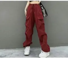 パンツ　ワインレッド