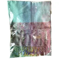 タイ　パシュミナ　ペイズリー柄　大判ストール