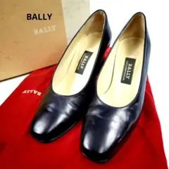 BALLY バリー パンプス ブラック レザー 太ヒール スイス製 美品のサムネイル