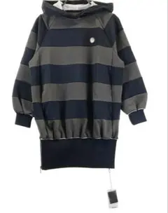 LANVIN SPORT ボーダー フーデッドワンピース