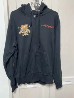 Ed Hardy スカルとバラ パーカー - メルカリ
