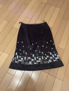 東京スタイル　 ７号サイズ　BRIGITTE茶色フレアスカート（膝下丈）