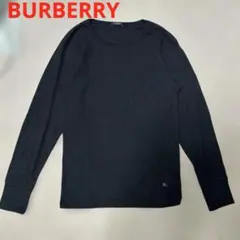 BURBERRY バーバリー　サーマル黒ロンT ワッフル　ワンポイントロゴのサムネイル