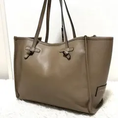 ●美品 ジャンニキャリーニ マルチェッラ オールレザー　トートバッグ ブラウン