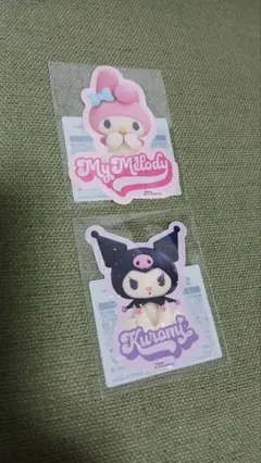 Kuromi & My Melody ステッカー　2枚セブンイレブン